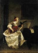 Gerard ter Borch the Younger The Lute Player oil painting